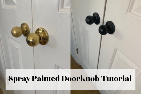 How to Upgrade Brass Doorknobs with Spray Paint - Kayla Faith